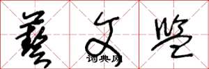 王冬龄艺文监草书怎么写