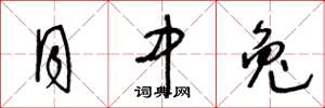 王冬龄月中兔草书怎么写