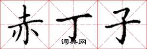 丁谦赤丁子楷书怎么写