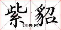 丁谦紫貂楷书怎么写