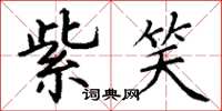 丁谦紫笑楷书怎么写