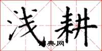 丁谦浅耕楷书怎么写