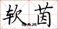 丁谦软茵楷书怎么写