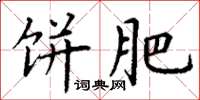 丁谦饼肥楷书怎么写