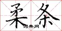 丁谦柔条楷书怎么写
