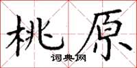 丁谦桃原楷书怎么写
