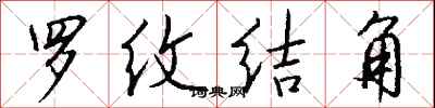 钱沛云罗纹结角行书怎么写