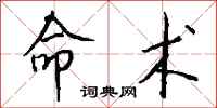 钱沛云命术行书怎么写