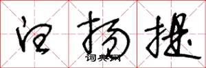 王冬龄白扬提草书怎么写