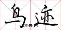 曾庆福鸟迹行书怎么写