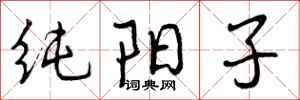 曾庆福纯阳子行书怎么写