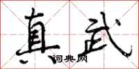 曾庆福真武行书怎么写