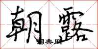曾庆福朝露行书怎么写