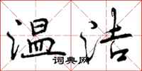 曾庆福温洁行书怎么写