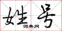 曾庆福姓号行书怎么写