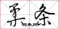 曾庆福柔条行书怎么写