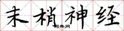 周炳元末梢神经楷书怎么写