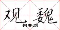 黄华生观魏楷书怎么写