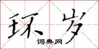 黄华生环岁楷书怎么写