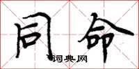 周炳元同命楷书怎么写