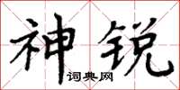 周炳元神锐楷书怎么写