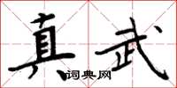 周炳元真武楷书怎么写