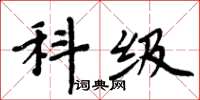 周炳元科级楷书怎么写