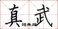 何伯昌真武楷书怎么写