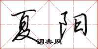 田英章夏阳行书怎么写