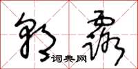 王冬龄朝露草书怎么写