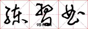 刘少英练习曲草书怎么写