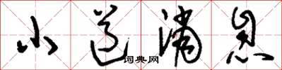 刘少英小道消息草书怎么写