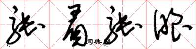 刘少英张眉张眼草书怎么写
