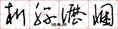 刘少英析肝沥悃草书怎么写