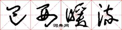 刘少英巴西暖流草书怎么写