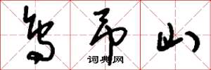 刘少英鸟吊山草书怎么写