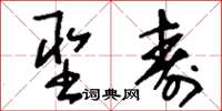 刘少英圣寿草书怎么写