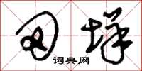 刘少英田垟草书怎么写
