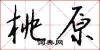 钱沛云桃原行书怎么写