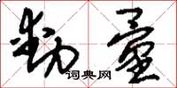 刘少英动量草书怎么写