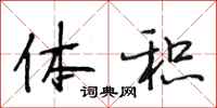 段相林体积行书怎么写