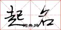 段相林起名行书怎么写