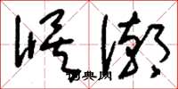 刘少英候潮草书怎么写