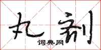 段相林丸剂行书怎么写