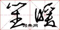 刘少英笙暖草书怎么写