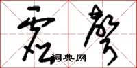 刘少英虚声草书怎么写