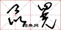 刘少英晶晃草书怎么写