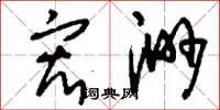 刘少英宏渺草书怎么写