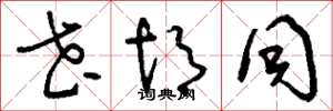 刘少英花胡同草书怎么写
