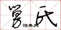 王冬龄舅氏草书怎么写